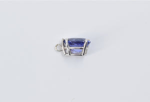 14K Pear Tanzanite Solitaire Classic Simple Charm/Pendant White Gold