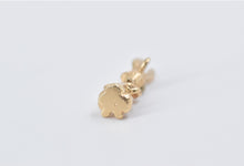 Load image into Gallery viewer, 14K 3D Articulated Rabbit with Bow Tie Charm/Pendant Yellow Gold