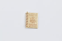 Load image into Gallery viewer, 14K Articulated Passport Engravable Travel Charm/Pendant Yellow Gold