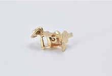 Load image into Gallery viewer, 14K 3D Articulated Barber Hair Stylist Chair Charm/Pendant Yellow Gold