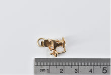 Load image into Gallery viewer, 14K 3D Articulated Barber Hair Stylist Chair Charm/Pendant Yellow Gold