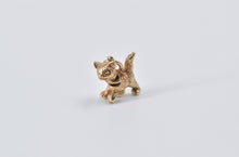 Load image into Gallery viewer, 14K Articulated Kitty Cat Bow Collar Kitten Charm/Pendant Yellow Gold