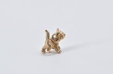 Load image into Gallery viewer, 14K Articulated Kitty Cat Bow Collar Kitten Charm/Pendant Yellow Gold