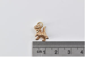 14K Articulated Kitty Cat Bow Collar Kitten Charm/Pendant Yellow Gold