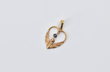 Load image into Gallery viewer, 18K Ruby Inset Swan Heart Love Symbol Pendant Yellow Gold