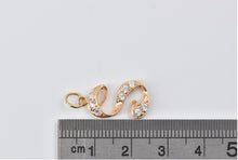 Load image into Gallery viewer, 18K S Letter Monogram CZ Enrusted Name Initial Charm/Pendant Yellow Gold