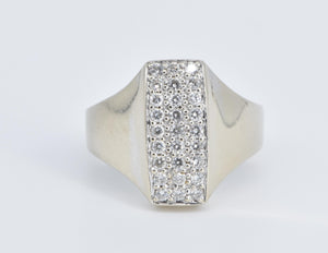 14K 0.50 Ctw Natural Diamond Graduated Statement Ring White Gold