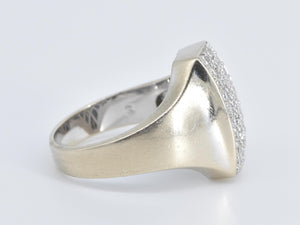 14K 0.50 Ctw Natural Diamond Graduated Statement Ring White Gold