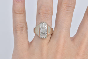 14K 0.50 Ctw Natural Diamond Graduated Statement Ring White Gold