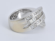 Load image into Gallery viewer, 14K 1.75 Ctw Baguette Natural Diamond Twist Knot Ring White Gold