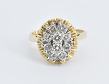 Load image into Gallery viewer, 14K 1.00 Ctw Natural Diamond Cluster Statement Ring Yellow Gold