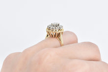 Load image into Gallery viewer, 14K 1.00 Ctw Natural Diamond Cluster Statement Ring Yellow Gold