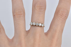 14K 1.00 Ctw Natural Diamond Wedding Band Ring Yellow Gold