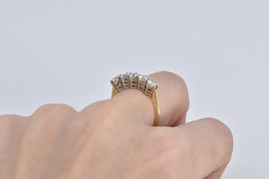 14K 1.00 Ctw Natural Diamond Wedding Band Ring Yellow Gold