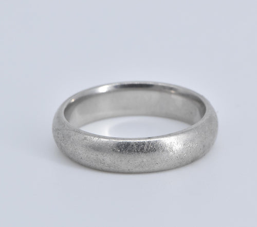 Platinum 5.0mm Rounded Classic Wedding Band Ring