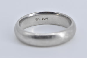 Platinum 5.0mm Rounded Classic Wedding Band Ring