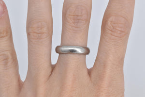Platinum 5.0mm Rounded Classic Wedding Band Ring