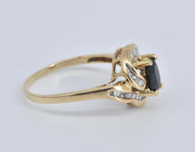 Load image into Gallery viewer, 14K 1.50 Ctw Sapphire Baguette Natural Diamond Ring Yellow Gold