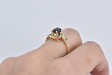 Load image into Gallery viewer, 14K 1.50 Ctw Sapphire Baguette Natural Diamond Ring Yellow Gold