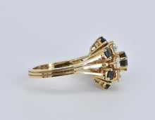 Load image into Gallery viewer, 14K 1.90 Ctw Sapphire Natural Diamond Cocktail Ring Yellow Gold