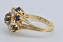 Load image into Gallery viewer, 14K 1.90 Ctw Sapphire Natural Diamond Cocktail Ring Yellow Gold