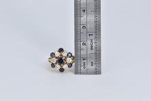 Load image into Gallery viewer, 14K 1.90 Ctw Sapphire Natural Diamond Cocktail Ring Yellow Gold