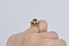 Load image into Gallery viewer, 14K 1.90 Ctw Sapphire Natural Diamond Cocktail Ring Yellow Gold