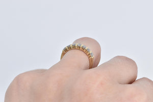 14K 0.75 Ctw Natural Diamond Wedding Band Ring Yellow Gold