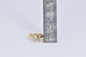 14K 0.45 Ctw Pear Natural Diamond Bridal Set Ring Yellow Gold