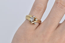 Load image into Gallery viewer, 14K 0.45 Ctw Pear Natural Diamond Bridal Set Ring Yellow Gold