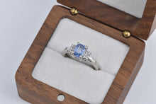Load image into Gallery viewer, 14K Emerald Cut Tanzanite Diamond Statement Ring White Gold
