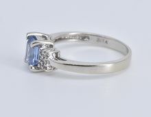 Load image into Gallery viewer, 14K Emerald Cut Tanzanite Diamond Statement Ring White Gold
