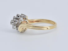 Load image into Gallery viewer, 14K 0.38 Ctw Natural Diamond Vintage Cluster Ring Yellow Gold