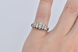 14K 0.88 Ctw Natural Diamond Vintage Graduated Ring Yellow Gold