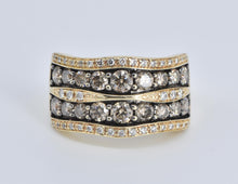 Load image into Gallery viewer, 14K 2.25 Ctw LeVian Natural Diamond Double Row Ring Yellow Gold