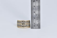 Load image into Gallery viewer, 14K 2.25 Ctw LeVian Natural Diamond Double Row Ring Yellow Gold