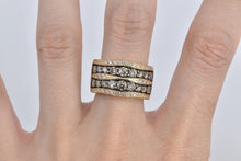 Load image into Gallery viewer, 14K 2.25 Ctw LeVian Natural Diamond Double Row Ring Yellow Gold