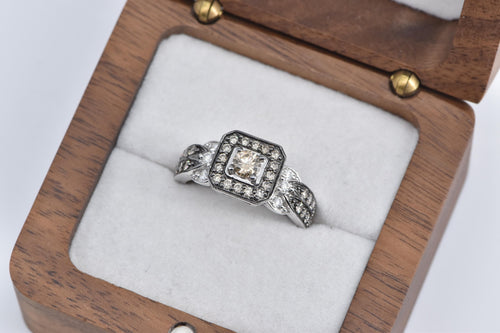 14K 0.90 Ctw LeVian Natural Diamond Engagement Ring White Gold