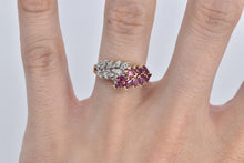 Load image into Gallery viewer, 14K Marquise Ruby Natural Diamond Wavy Ring Yellow Gold