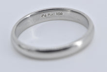 Load image into Gallery viewer, Platinum 3.0mm Classic Simple Rounded Wedding Band Ring
