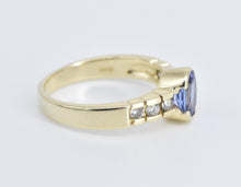 Load image into Gallery viewer, 14K Oval Tanzanite Diamond Vintage Fashion Ring Yellow Gold