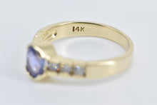 Load image into Gallery viewer, 14K Oval Tanzanite Diamond Vintage Fashion Ring Yellow Gold