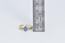 Load image into Gallery viewer, 14K Oval Tanzanite Diamond Vintage Fashion Ring Yellow Gold