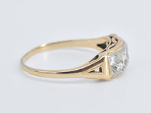 Load image into Gallery viewer, 14K 1930&#39;s Art Deco Diamond Wedding Band Ring Yellow Gold