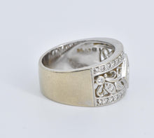 Load image into Gallery viewer, 14K 0.67 Ctw Natural Diamond Vine Statement Band Ring White Gold