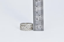 Load image into Gallery viewer, 14K 0.67 Ctw Natural Diamond Vine Statement Band Ring White Gold