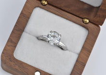 Load image into Gallery viewer, Platinum 3.17 Ct Old European Cut Diamond Engagement Ring