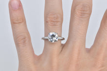 Load image into Gallery viewer, Platinum 3.17 Ct Old European Cut Diamond Engagement Ring
