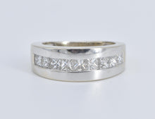 Load image into Gallery viewer, 14K 2.00 Ctw Princess Natural Diamond Wedding Band Ring White Gold