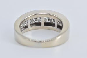 14K 2.00 Ctw Princess Natural Diamond Wedding Band Ring White Gold